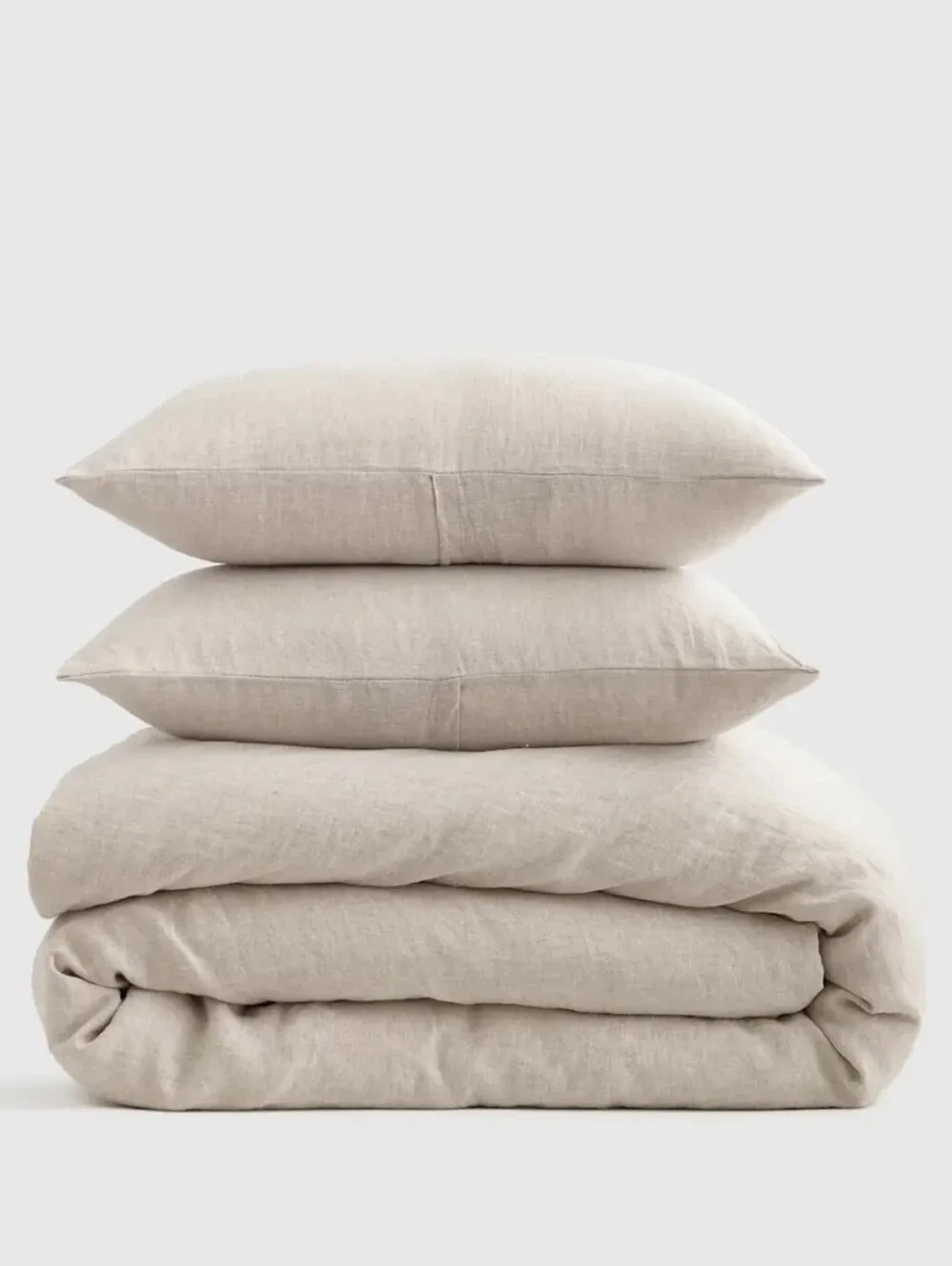 NWT Quince 100% European Linen Natural Chambray Duvet Cover Set | King/Cal King